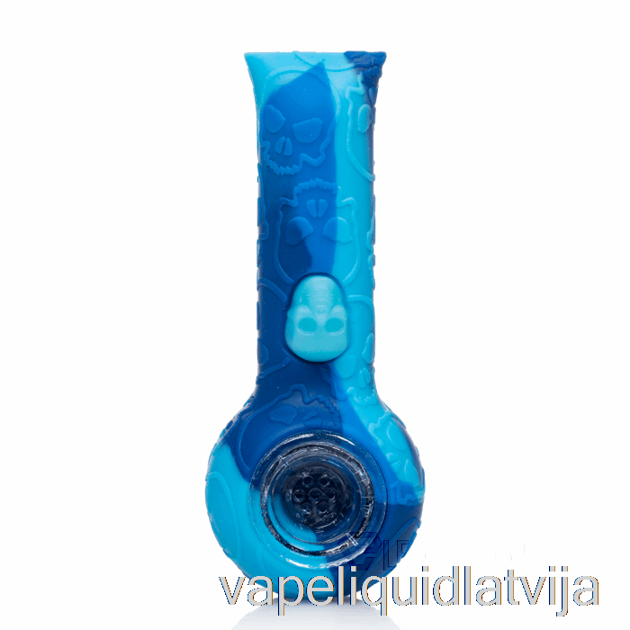 Stratus Silikona Galvaskausa Rokas Caurule Marmora Zils (baby Blue / Blue) Vape šķidrums